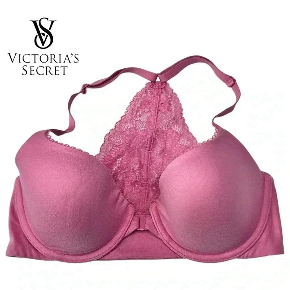 (NWOT) Victoria's Secret Body By Victoria Lace Racerback Demi T-Shirt Bra –Mauve